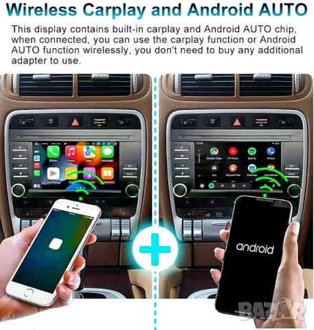 Мултимедия, Двоен дин, за Porsche Cayenne, Андроид, навигация, 2 Дин, плеър, с Android, ПОРШЕ КАЙЕН, снимка 3 - Аксесоари и консумативи - 54543737