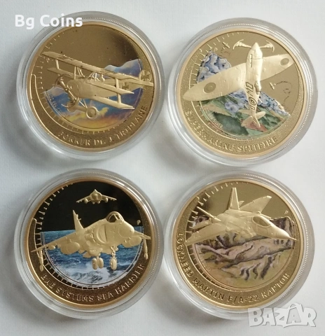 Сребро 1 OZ 2006 Самолети 4 бр , снимка 3 - Нумизматика и бонистика - 54378666