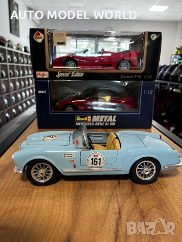 BBURAGO колекционерски модел Lancia Aurelia B24 Spider Mile Miglia 1:18 мащаб 54.76 лв. / 28 €, снимка 3 - Колекции - 54625267
