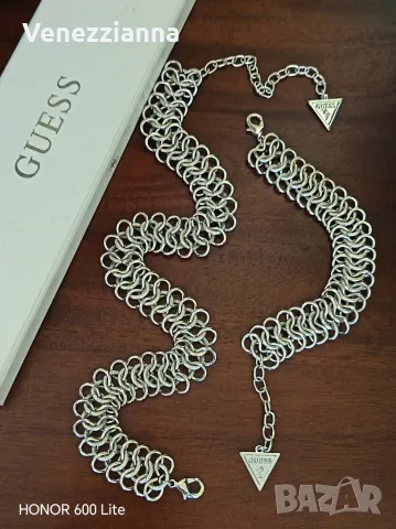 GUESS НОВ комплект Колие и гривна 