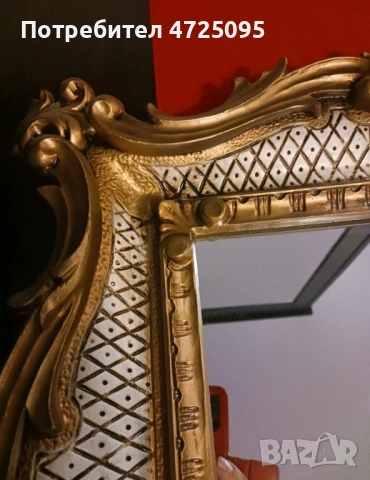 Италианско бароково огледало, снимка 4 - Огледала - 54103307
