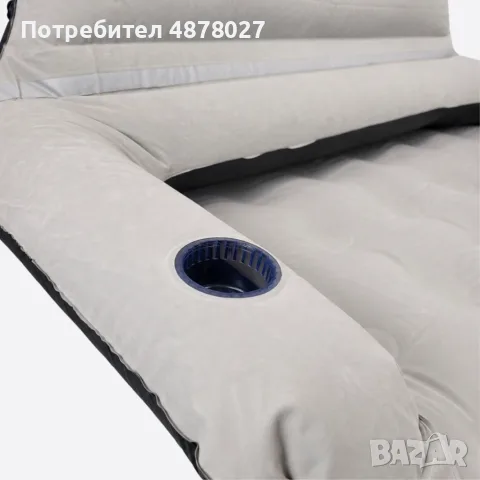 Надуваемо легло Queen Size с облегалка и възглавници – Луксозен комфорт за дом, къмпинг и гости, снимка 2 - Надуваеми легла - 55532576