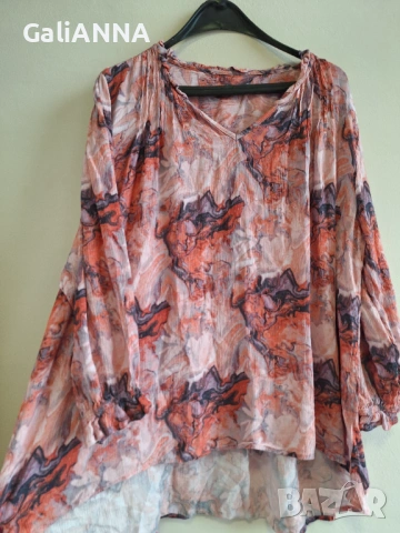 СТРАХОТНА ТУНИКА ЕФЕКТНИ ЦВЕТОВЕ 2XL-3XL, снимка 4 - Туники - 54672707