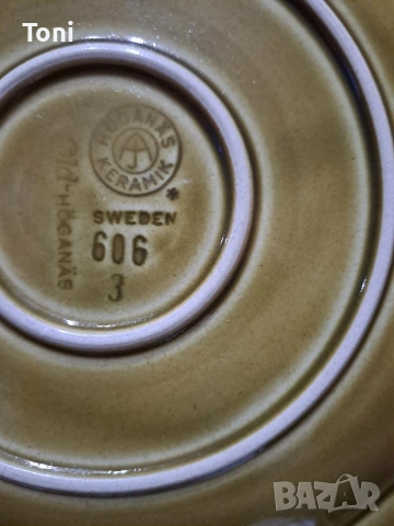 9 броя керамична чиния порцеланова чиния old Hoganas Old Höganäs , снимка 2 - Антикварни и старинни предмети - 53994188