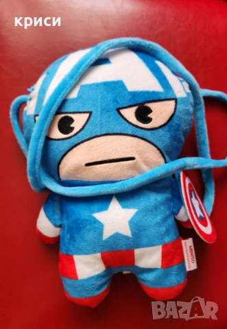 Captain America Marvel Miniso детска мека играчка чанта 23см Miniso, снимка 4 - Плюшени играчки - 54448792