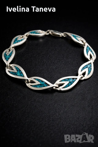 Сребърна гривна , снимка 2 - Гривни - 53976028