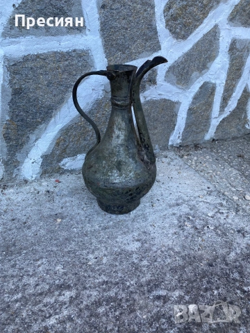 Меден ибрик (калайдисан), снимка 2 - Антикварни и старинни предмети - 55080603