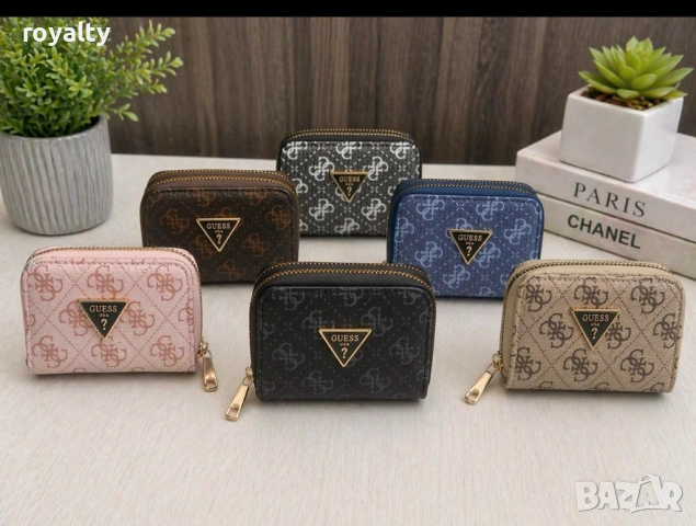 Guess Ново Дамско Кожено Портмоне Гес Различни Цветове 