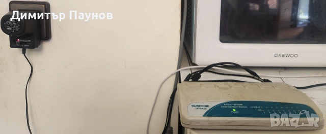 Продавам работещ 8 портов Switch Surecom EP-808SX