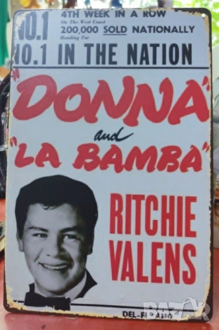 Ritchie Valens-метална табела(плакет)