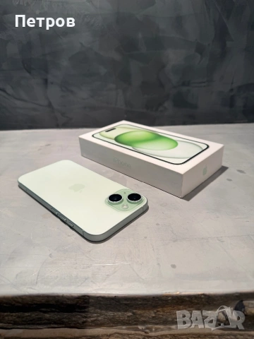 КАТО ЧИСТО НОВ Iphone 15 Green, 89% батерия
