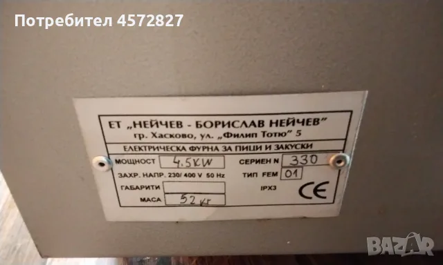 Пицарка за пици и закуски, снимка 2 - Обзавеждане за заведение - 55477574