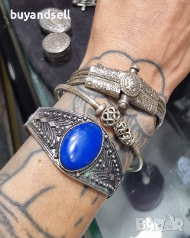 Старо сребро / сребърна гривна, снимка 12 - Гривни - 54204461