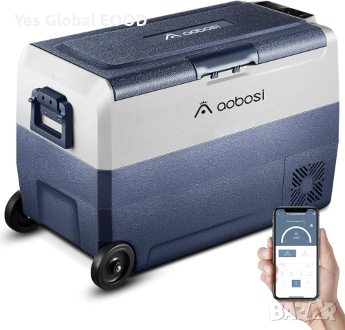 AAOBOSI 50L компресорен хладилник двойна зона