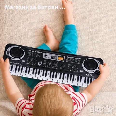 Детско електронно пиано с 61 клавиша, снимка 8 - Музикални играчки - 55593411