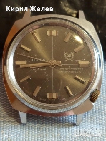 Стар механичен часовник ALPEN DE LUXE рядък за КОЛЕКЦИЯ 54397, снимка 2 - Антикварни и старинни предмети - 54118274
