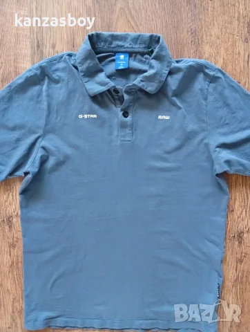 G-STAR RAW LOGO SLUB POLO T-SHIRT - мъжка тениска р-р М, снимка 5 - Тениски - 55502164