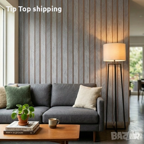 Дизайнерски 3D панел със сребриста текстура и меден кант - 16 см х 2.8 м