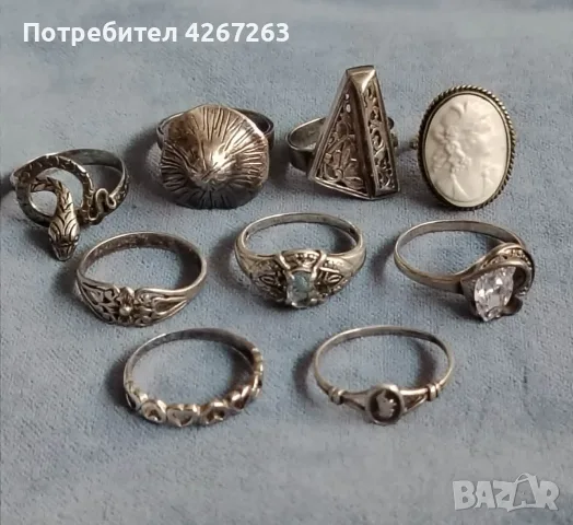 Сребърни пръстени големи размери, цени от 18 до 54 евро, снимка 2 - Пръстени - 55337661