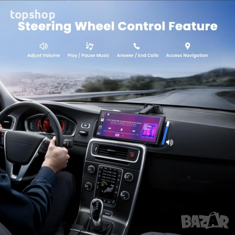 Чисто нов голям смарт екран за кола Krunia 9.26" – Безжичен Apple CarPlay и Android Auto + Камера , снимка 5 - Аксесоари и консумативи - 54917326