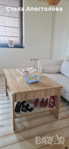 ☕ Модерна холна масичка с долен рафт