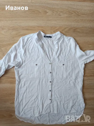 Памучна риза- Zara, снимка 5 - Ризи - 55565022