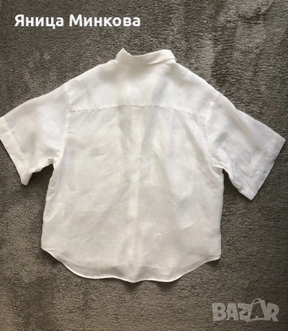 Дамска ленена риза H&M, снимка 4 - Ризи - 54810371