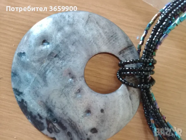 Красиво дамско колие с мида, снимка 3 - Колиета, медальони, синджири - 55568115