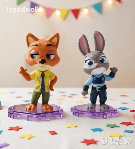 Лот 6бр големи фигурки Зоотрополис Zootopia , снимка 4 - Фигурки - 54390364