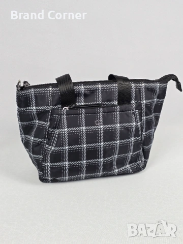 Нова дамска чанта Gerry Weber – черно-бяло каре, с дълга дръжка