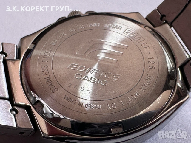 Мъжки часовник Casio Edifice EF-126, снимка 5 - Мъжки - 54792629
