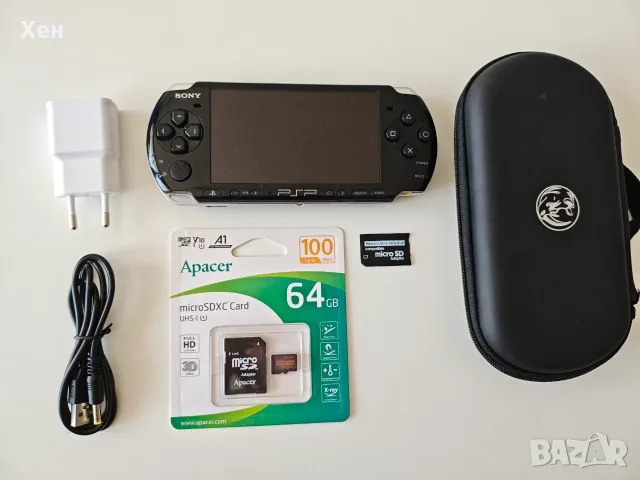 Sony PSP 3000 Playstation Portable - качени много игри - хакната