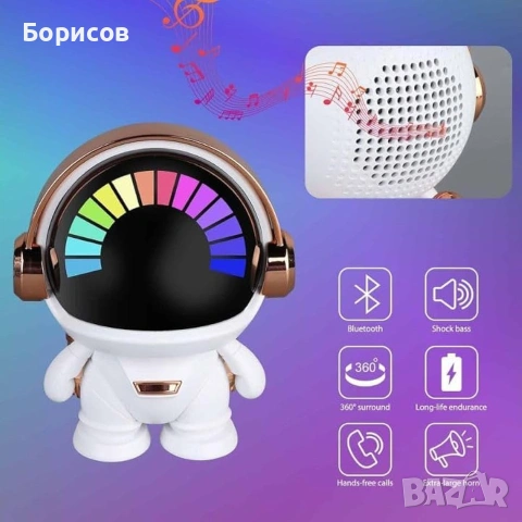 Bluetooth колонка във формата на астронавт- Space Robot Sound, снимка 3 - Bluetooth тонколони - 55163810