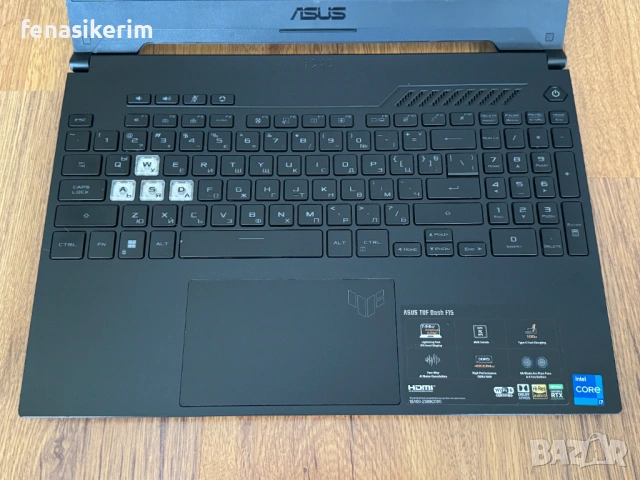 15.6' 144Hz Core i7-12650H Asus TUF DASH F15 16GB DDR5/512GB NVMe/Nvidia RTX 3050 4GB, снимка 10 - Лаптопи за игри - 54703829