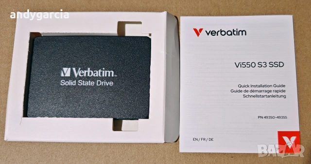  4TB Verbatim Vi550 S3 SSD диск SATA III 2.5 черен 100% здраве кутия скорост четене/запис 540/500мб , снимка 5 - Твърди дискове - 54961550