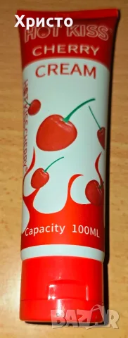 Лубрикант за мъже, жени и двойки HOT KISS с вкус на череша, снимка 2 - Други - 55304685