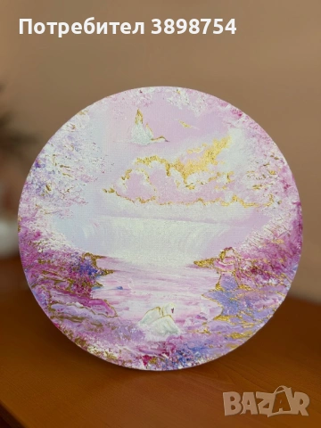 "Pink reverie" - текстурна живопис, снимка 2 - Картини - 54634004