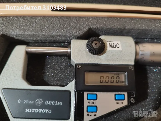 Микрометър Mitutoyo 0-25mm точност 0.001mm, снимка 4 - Стругове - 55363923