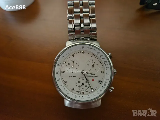 Продавам швейцарски часовник хронограф, снимка 2 - Мъжки - 55654373