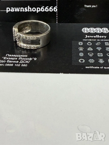 Сребърен пръстен 925 проба, снимка 2 - Пръстени - 54356011