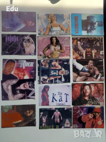 Продавам и разменям листчета с кечисти от WWF WWE, снимка 2 - Колекции - 25172921