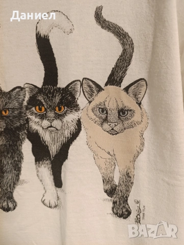 Тениска 90s Mens Cat Butt , снимка 6 - Тениски - 55004137