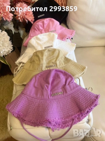 шапка JACQUEMUS Le Bob Artichaut bucket hat*PINK, снимка 15 - Шапки - 54750098