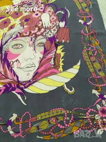BELLOTTI шал  коприна, снимка 3 - Шалове - 54052982