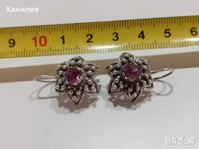 Руско сребро. Обеци, снимка 6 - Обеци - 55664242