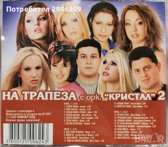 На трапеза с орк. Кристал 2(2002), снимка 2 - CD дискове - 54548831