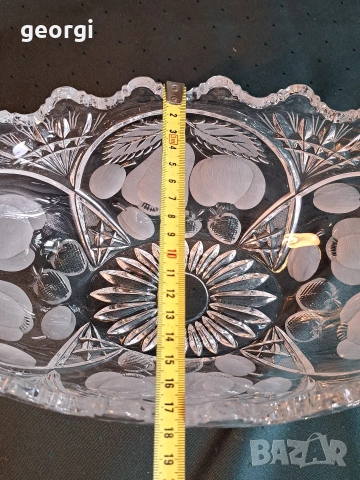 немска кристална фруктиера от оловен кристал , снимка 14 - Аксесоари за кухня - 54166156