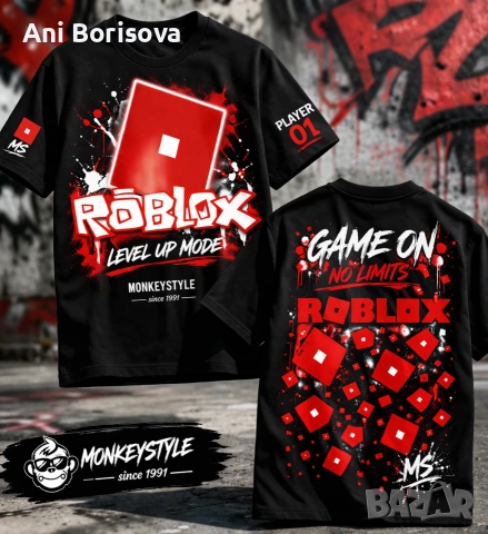 Детски комплект ROBLOX – тениска + суитшър + клин/панталон | ТОП модел 2026, снимка 16 - Детски комплекти - 54074621