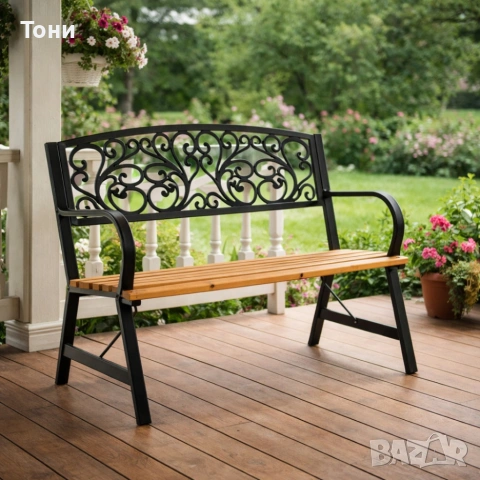 Елегантна градинска пейка GARDEN LINE – здрава болтова конструкция, снимка 3 - Градински мебели, декорация  - 54115601