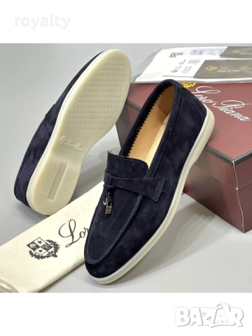 Loro Piana Мъжки Мокасини Естествен Велур 40-44 Номер 